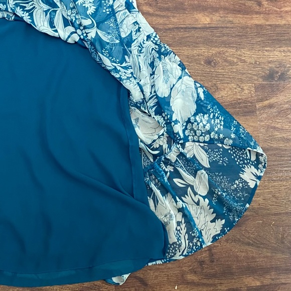 Tiered chiffon floral midi dress - Picture 7 of 12